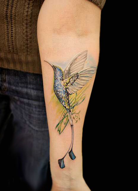Татуировка колибри