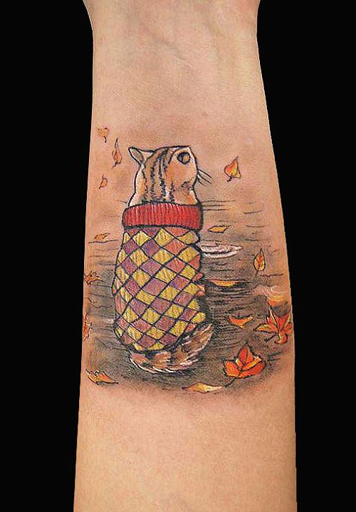 Тату милый котик