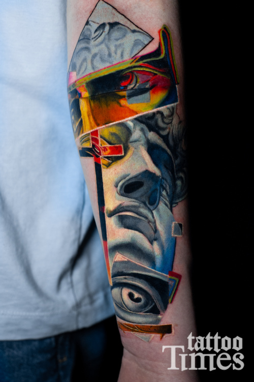 Тату Давид на предплечье